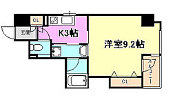 オルタンシア 1Kの間取図画像