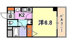 プレサンス神戸みなと元町 1Kの間取図画像