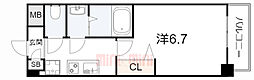 アドバンス神戸レイソレ 1Kの間取図画像