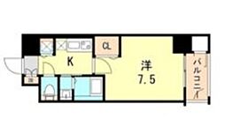 レジデンス神戸グルーブHarborWest 1Kの間取図画像