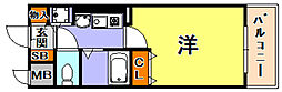 プレサンス神戸三宮 1Kの間取図画像