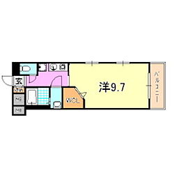 グレンパーク兵庫駅前 1Kの間取図画像