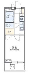 レオパレスリバービレッジ 1Kの間取図画像
