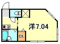 ラグーナ 1Kの間取図画像