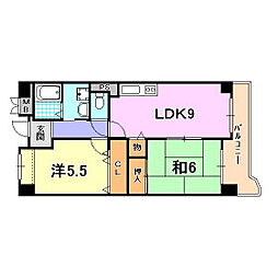 エスポワールダイエイ 2LDKの間取図画像