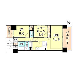 ワコーレ元町ハウス 1SLDKの間取図画像