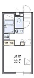 レオパレス楠谷 1Kの間取図画像