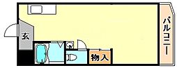 甲南サンコーポラス ワンルームの間取図画像