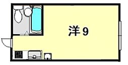 妙法寺ハイツD ワンルームの間取図画像