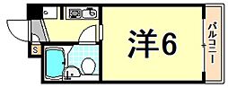 フリッグコート三宮フロント ワンルームの間取図画像