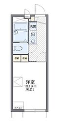 レオパレス野崎通A 1Kの間取図画像