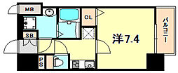 Legesta兵庫Rivage 1Kの間取図画像