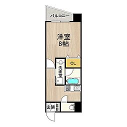 CITYSPIRE神戸元町1 1Kの間取図画像