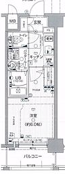 エスリード神戸兵庫駅アクアヴィラ 1Kの間取図画像