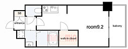 プレサンス神戸水木通ルミエス ワンルームの間取図画像