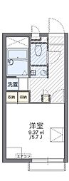 レオパレスエスポア六番町 1Kの間取図画像