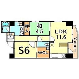アーバネックス元町通 1SLDKの間取図画像