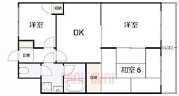 ジュエリー山手 3DKの間取図画像