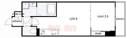 LIVIAZKOBELaMer 1LDKの間取図画像