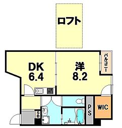 サンビルダーパールビル 1DKの間取図画像