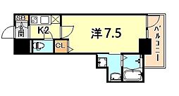 Casita神戸元町JP 1Kの間取図画像