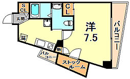 グルーブ神戸ハーバーアリーナ 1Kの間取図画像