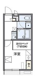 レオパレス野崎通B 1Kの間取図画像