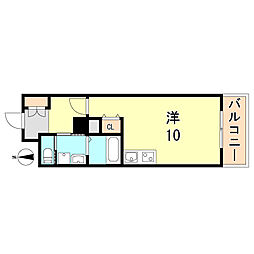 S-FORT神戸神楽町 ワンルームの間取図画像