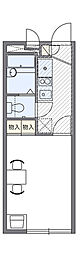レオパレスKamisawa 1Kの間取図画像