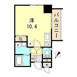 SDグランツ神戸大開通 ワンルームの間取図画像