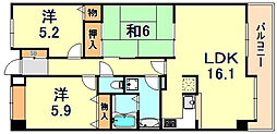 ルナガーデン 3LDKの間取図画像