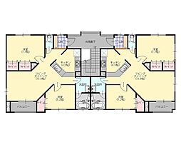 平成ロマンタウンアパートメントA 2LDKの間取図画像