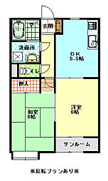 コーポ.グレース 2DKの間取図画像