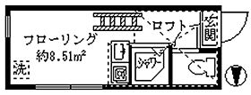 グレースミーナ 201 ｜ 東京都新宿区上落合１丁目20-1（賃貸アパート1R・2階・8.51㎡） その2