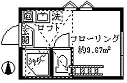 フェリスアライズ ワンルームの間取図画像