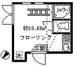 グレースレーヌ ワンルームの間取図画像