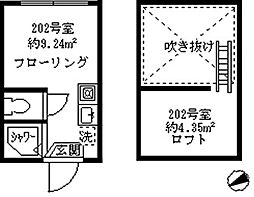 ソフィアシャングリラ ワンルームの間取図画像