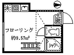 グレースカンナ ワンルームの間取図画像