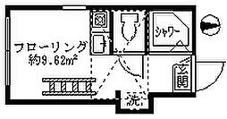コートレジデンス ワンルームの間取図画像