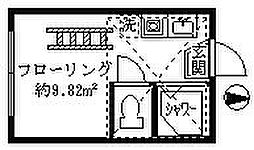 フェリスクォーツ ワンルームの間取図画像