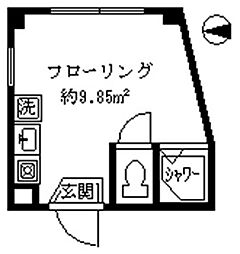 プレシャス高円寺 ワンルームの間取図画像