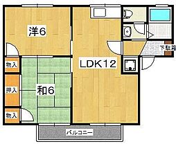 シャトレー森戸 2LDKの間取図画像