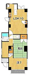 パリービル 2LDKの間取図画像