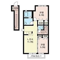 栃木県塩谷郡高根沢町光陽台2丁目（賃貸アパート2LDK・2階・57.10㎡） その2