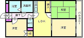 大阪府堺市北区金岡町（賃貸マンション3LDK・2階・57.00㎡） その2