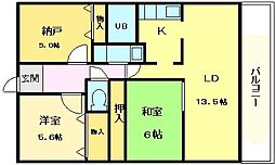グレース上野芝 3LDKの間取図画像