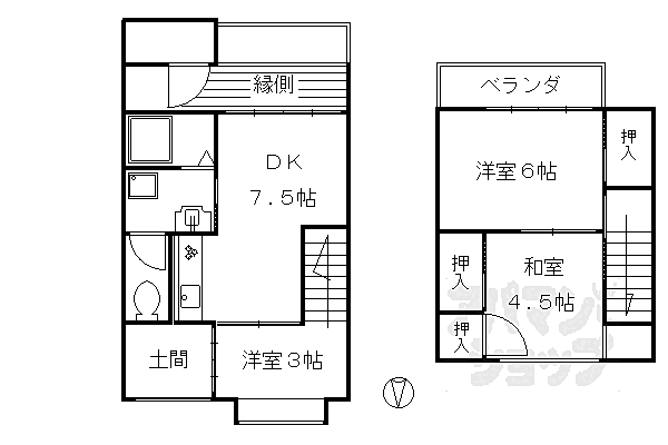 北門前町貸家479 1｜京都府京都市左京区東大路通二条下る北門前町(賃貸一戸建3DK・--・48.00㎡)の写真 その2