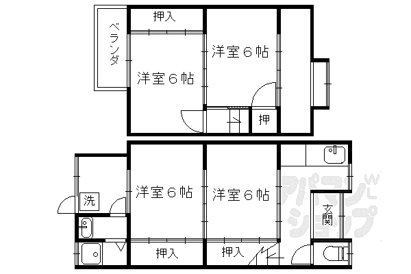 京都府京都市北区鷹峯木ノ畑町(賃貸テラスハウス4K・--・56.00㎡)の写真 その2