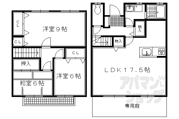 ローレル宝ヶ池 106｜京都府京都市左京区岩倉三笠町(賃貸アパート3LDK・1階・98.35㎡)の写真 その2