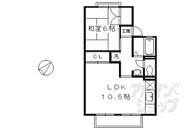 京都府京都市北区平野桜木町（賃貸アパート1LDK・1階・40.16㎡） その2